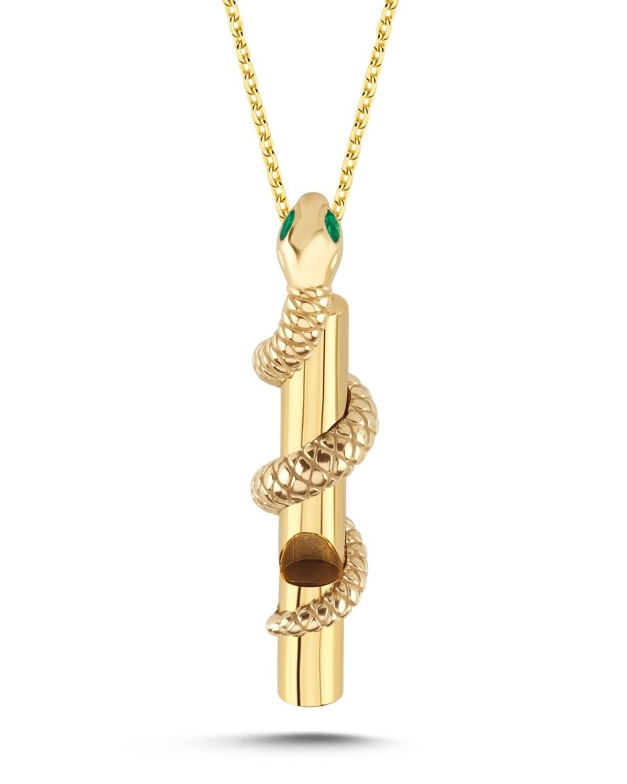 SNAKE'S Necklace, 14K 0.5 micron Gold Plated Brass